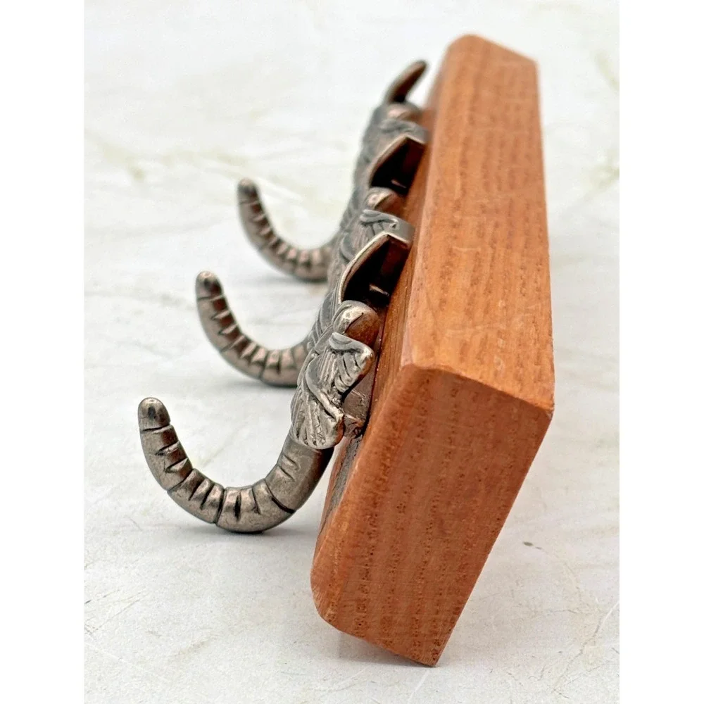 Artisan Signed Oak Dragonfly 3 Hook Key Rack Handmade 2024 Bradenton FL Bonefish
